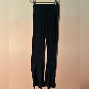 Black Medium Aerie Cross Cinched Flare Leggings